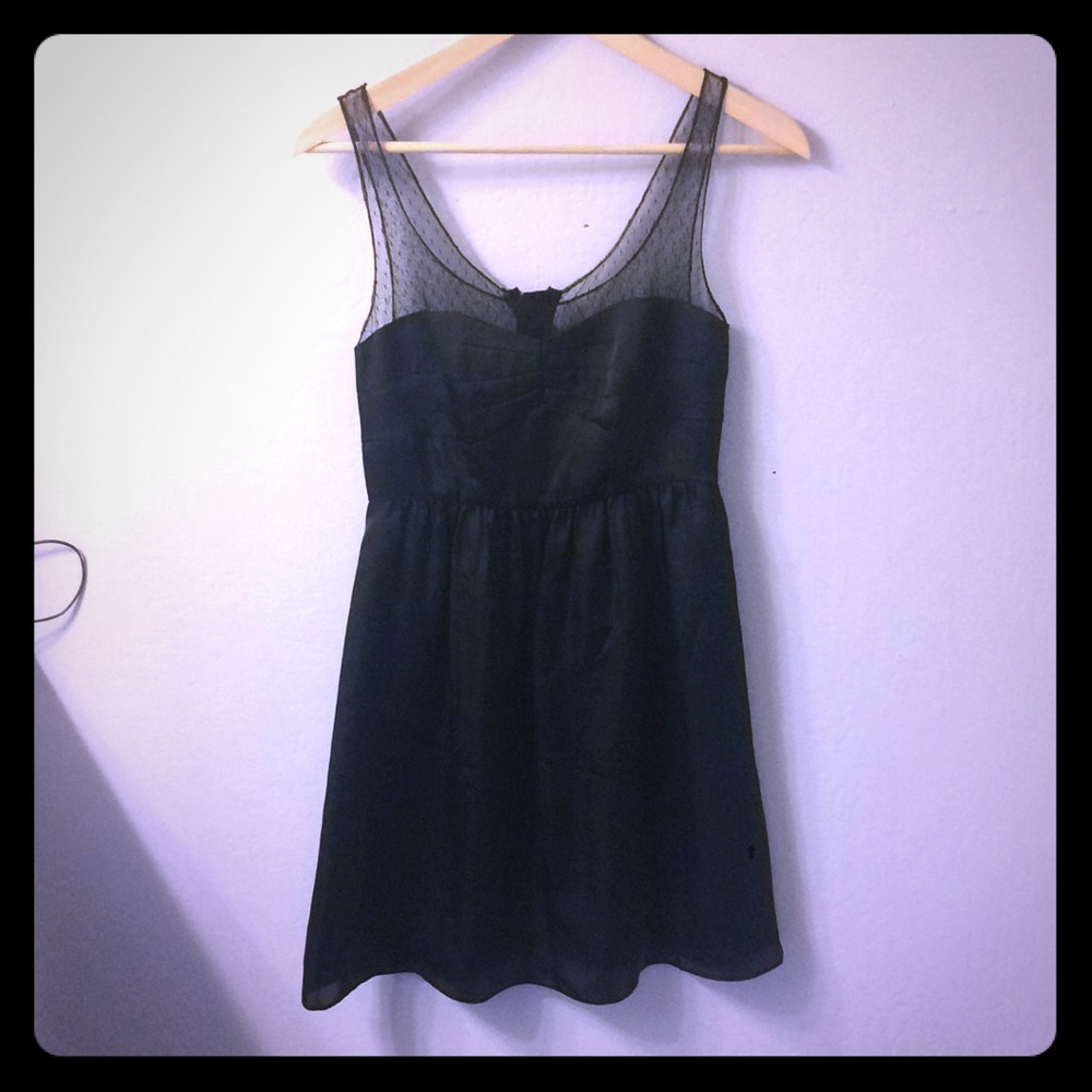 American eagle mesh insert fit and flare dress